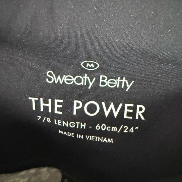 NWOT Sweaty Betty Citrus Yellow Snake Print 7/8 Length Power Legging Medium - Picture 6 of 13